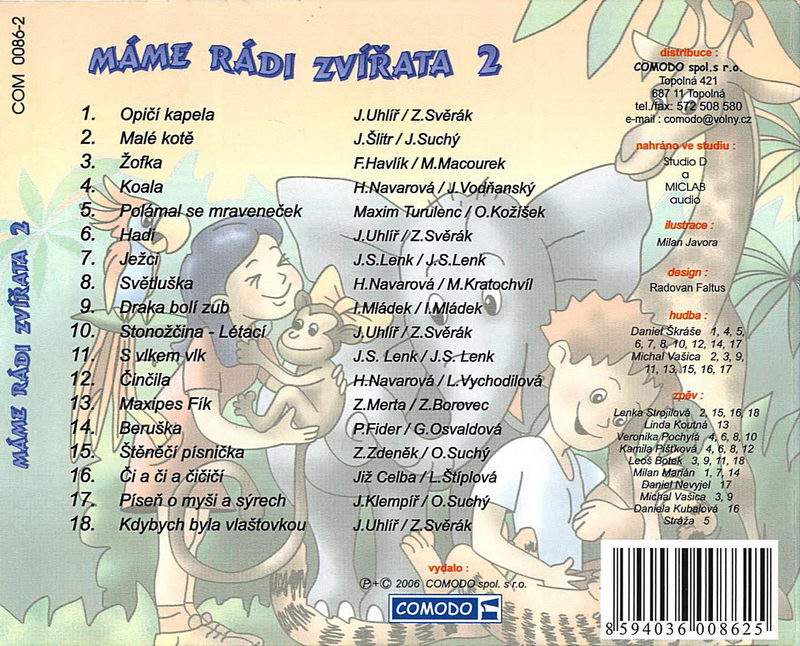 Máme rádi zvířata 4 CD