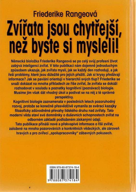 Zvířata jsou chytřejší, než byste si mysleli! (Friederike Rangeová)