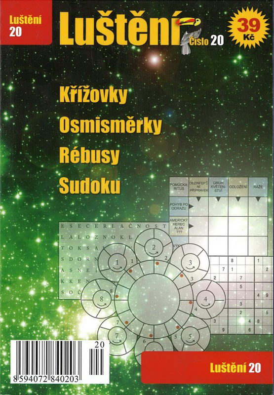 Luštění 20 - křížovky, osmisměrky, rébusy, sudoku