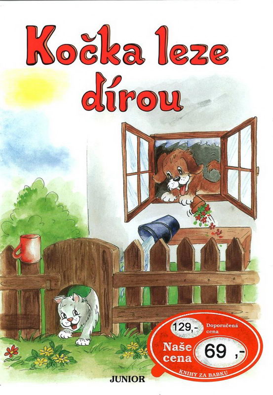 Kočka leze dírou