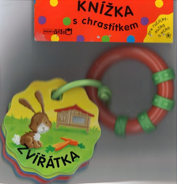 Zvířátka - Knížka s chrastítkem
