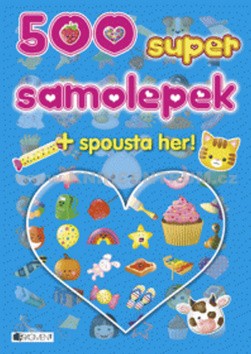 500 super samolepek - modré