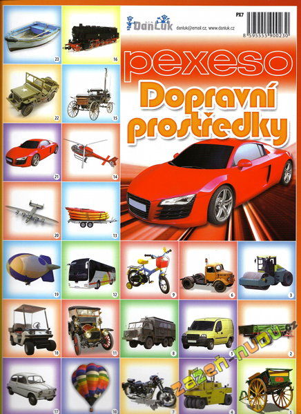 Pexeso - dopravní prostředky