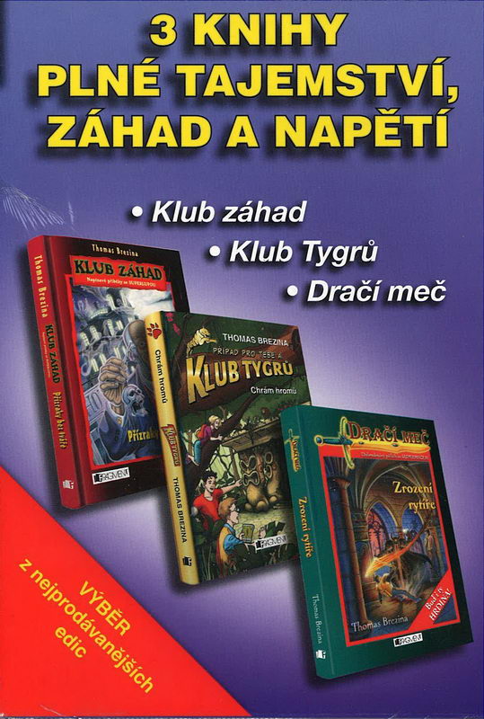 Dobrodružné čtení - Klub záhad, Klub tygrů, Dračí meč (Box) - Thomas C. Brezina