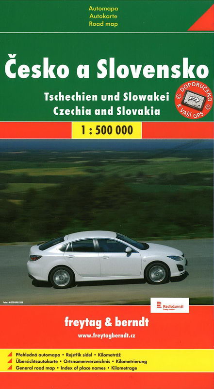 Automapa Česko a Slovensko 1:500 000