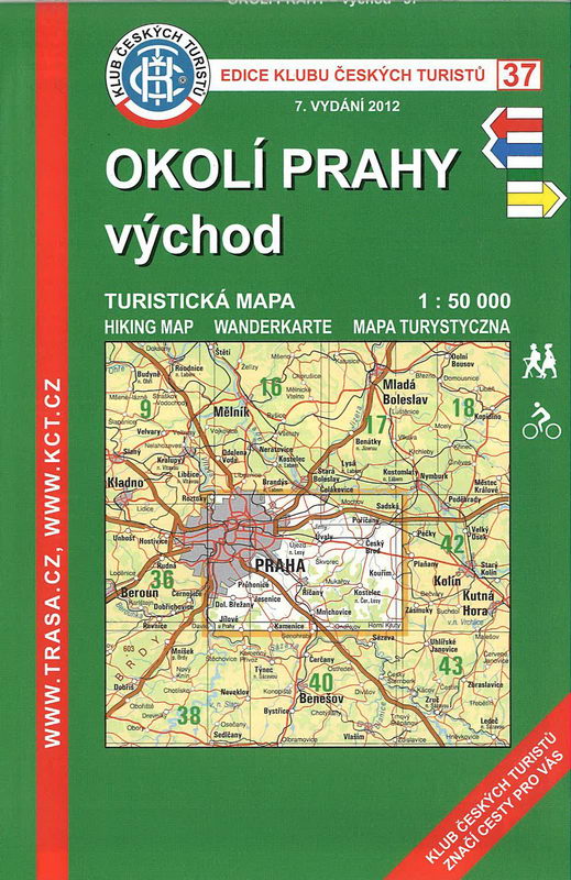 Turistická mapa okolí Prahy-východ 1:50 000