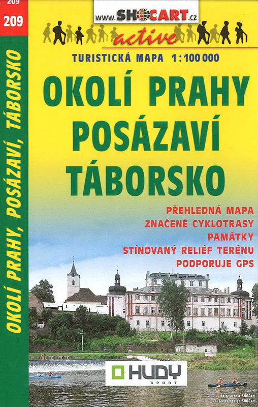 Turistická mapa okolí Prahy, Posázaví, Táborsko 1:100 000