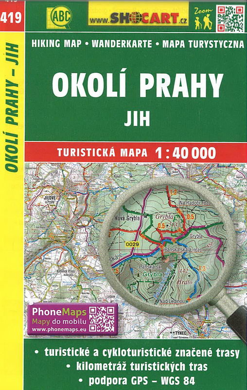 Turistická mapa okolí Prahy-jih 1:40 000