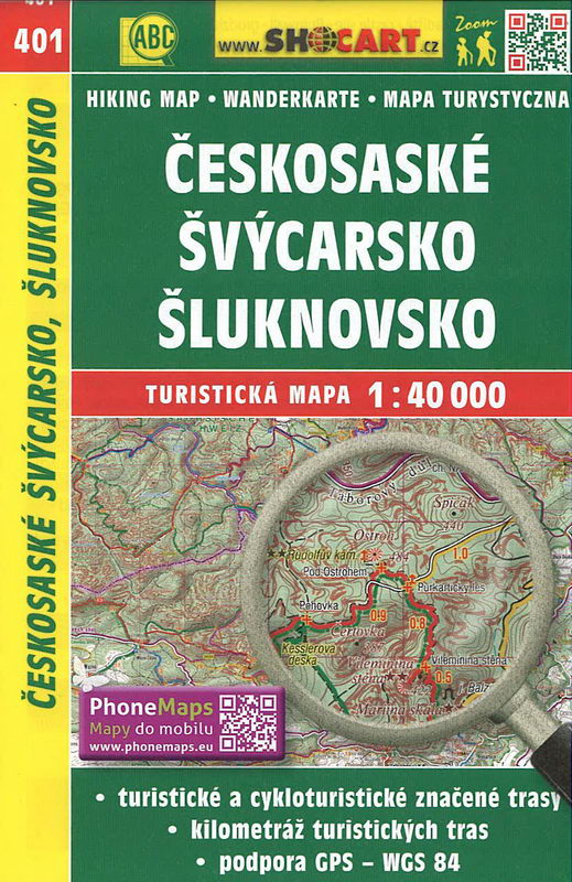 Turistická mapa, Českosaské Švýcarsko, Šluknovsko 1:40 000