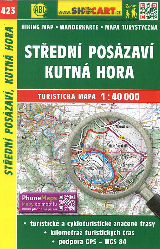 Turistická mapa, Střední Posázaví 1:40 000