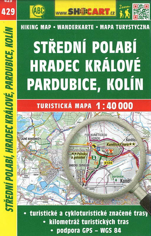 Turistická mapa, Střed. Polab., Hr. Králové, Pard., 1:40 000