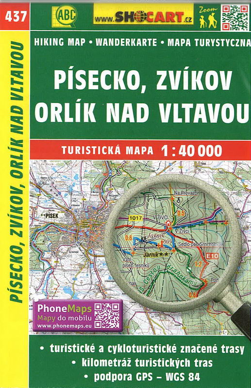Turistická mapa, Písecko, Zvíkov, Orlík n.Vlt. 1:40 000