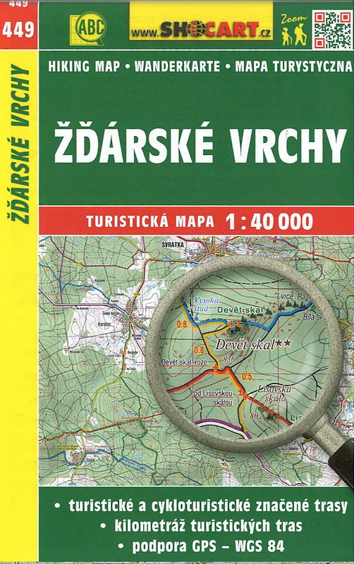 Turistická mapa, Žďárské vrchy 1:40 000