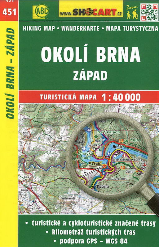 Turistická mapa, Okolí Brna západ 1:40 000