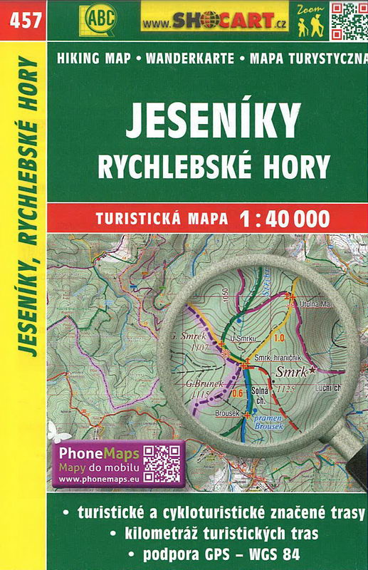 Turistická mapa, Jeseníky, Rychleby 1:40 000