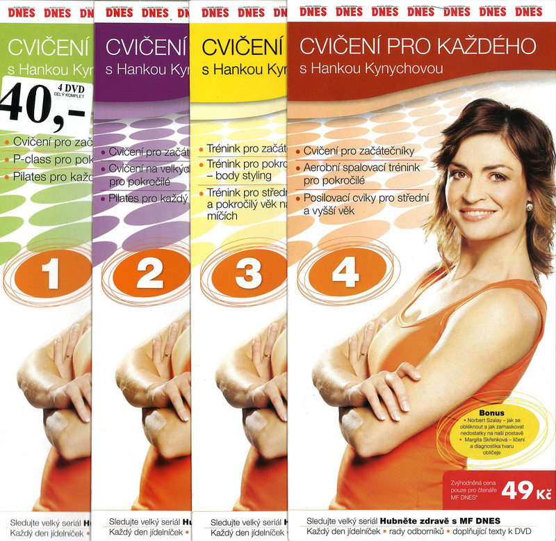 Cvičení pro každého s Hankou Kynychovou 4xDVD