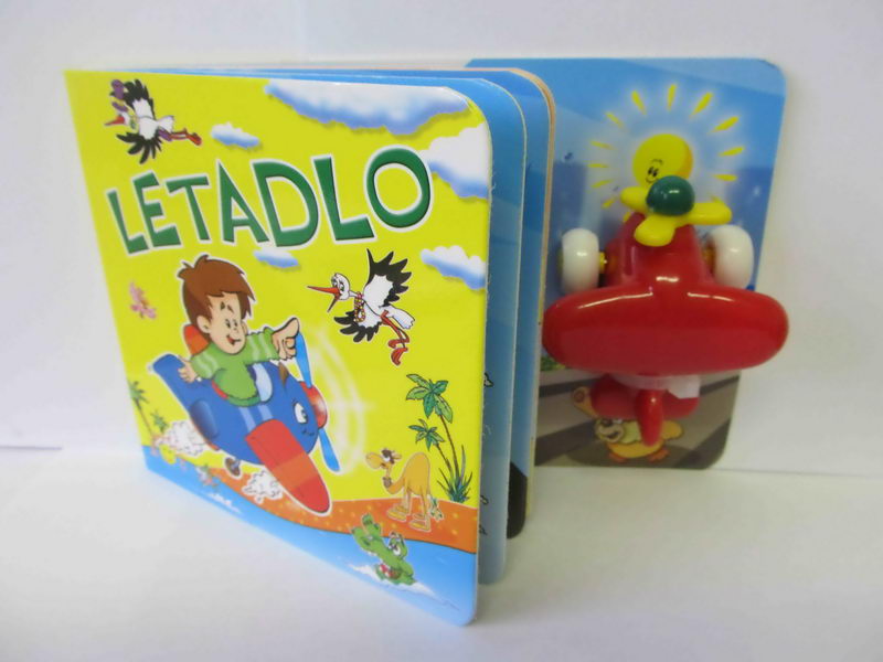 Leporelo letadlo + hračka (letadlo červené)