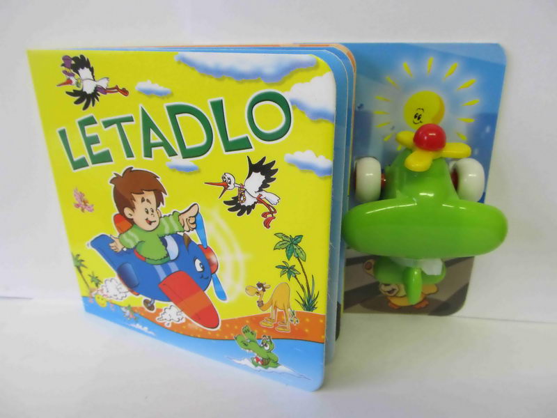 Leporelo letadlo + hračka (letadlo zelené)