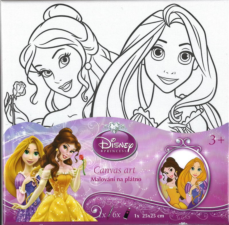 Princezny (Zlatovláska,...) - Malování na plátno