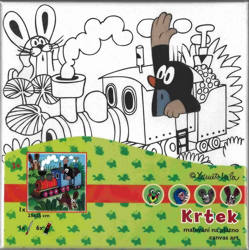 Krtek malování na plátno - Vláček