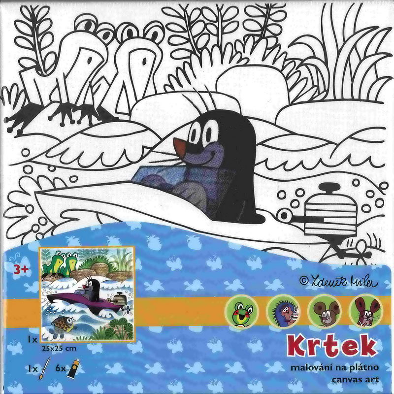 Krtek malování na plátno - Loď