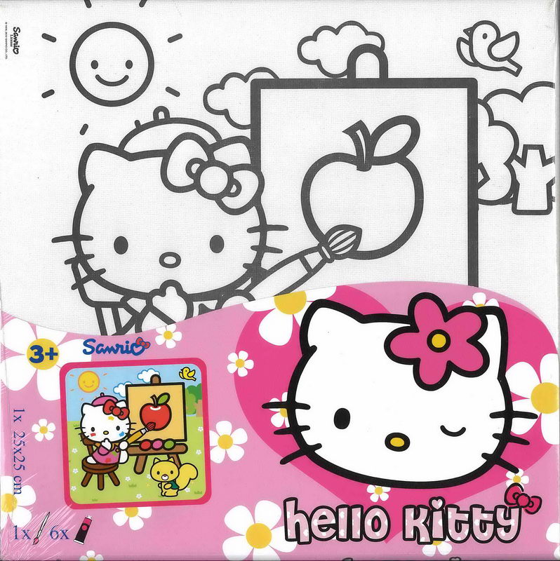 Hello Kitty malířkou - Malování na plátno