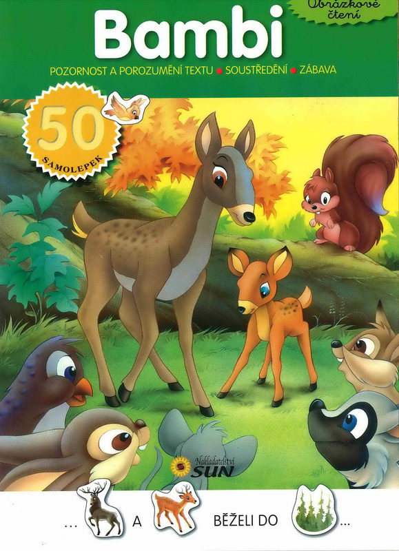 Bambi obrázkové čtení + 50 samolepek