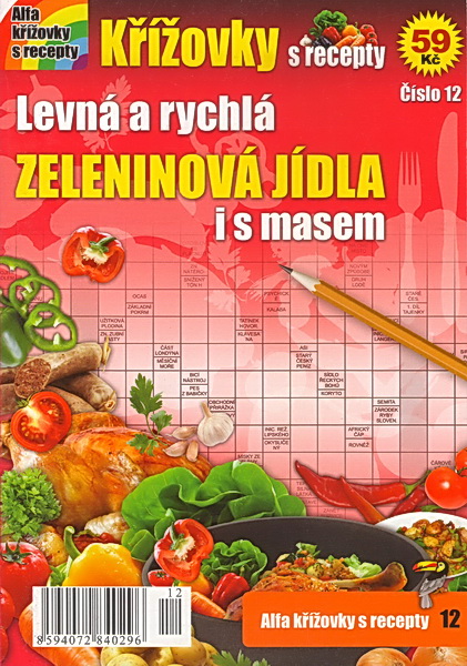 Křížovky s recepty 12 - zeleninová jídla i s masem