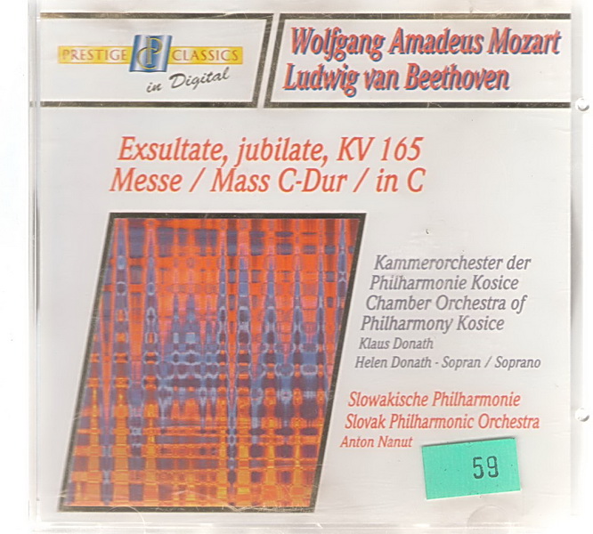 Exsultate, jubilate W.A.Mozart, L. van Beethoven CD