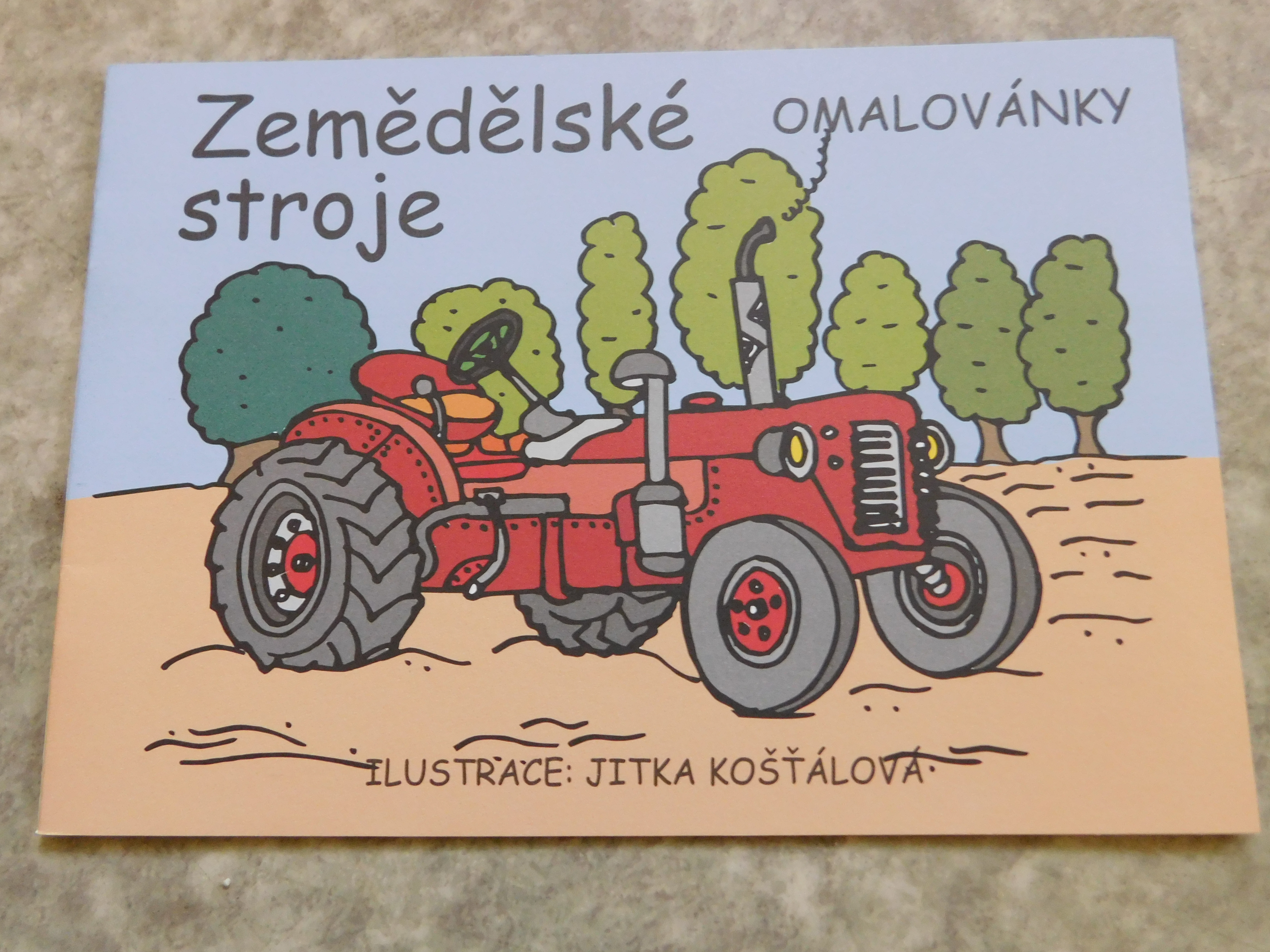 Zemědělské stroje omalovánka