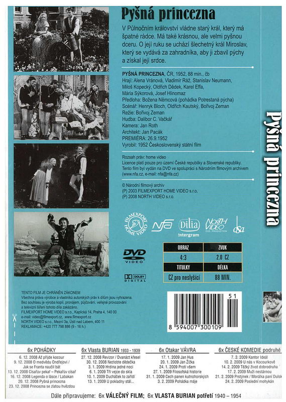 Pyšná princezna DVD