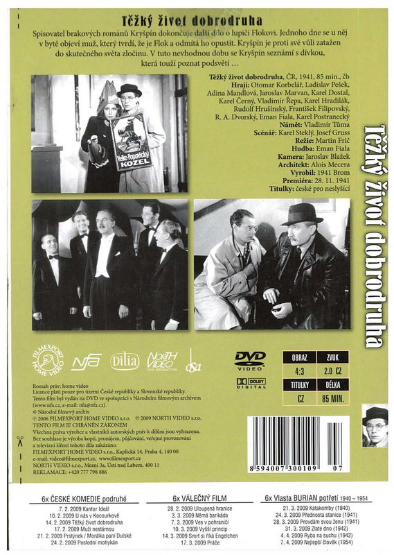 Těžký život dobrodruha DVD