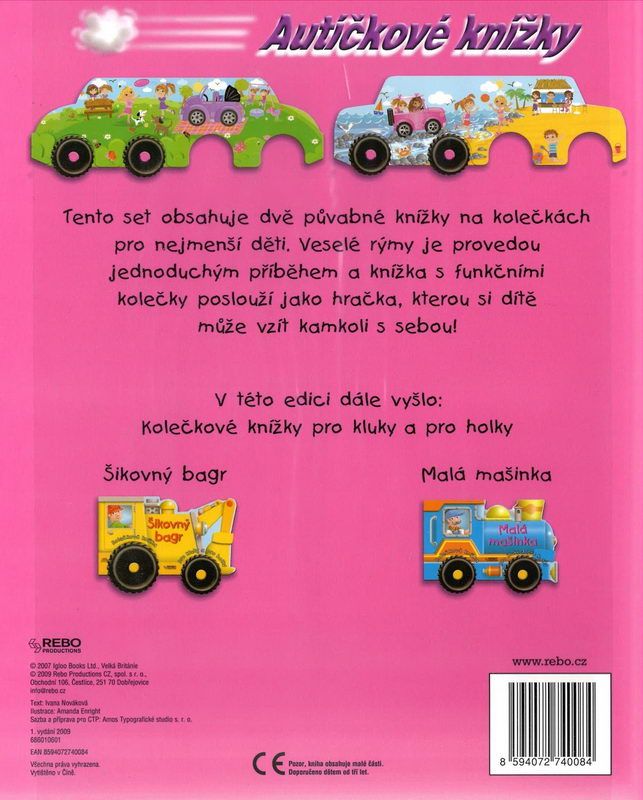 Autíčkové knížky pro kluky a pro holky
