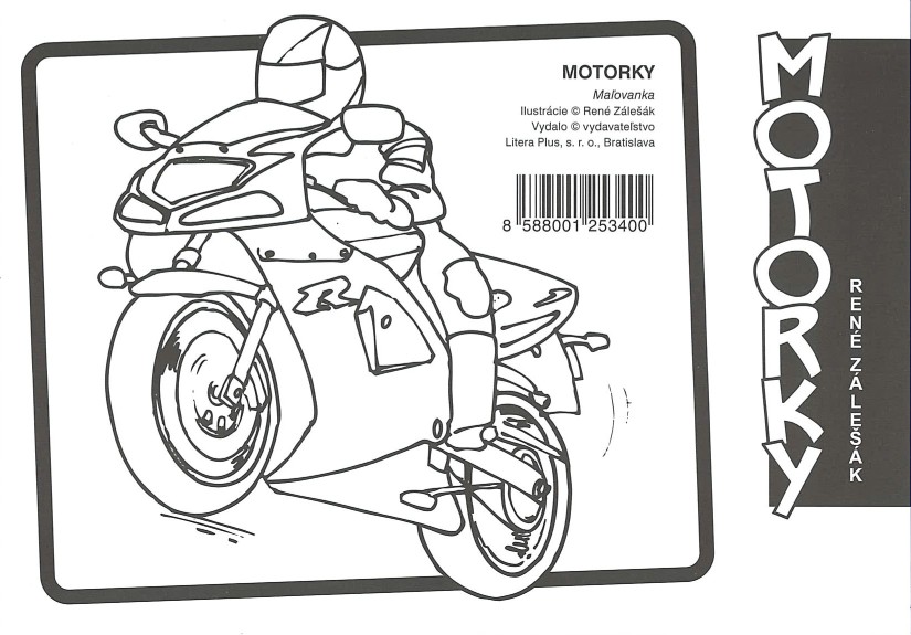 Motorky - omalovánky