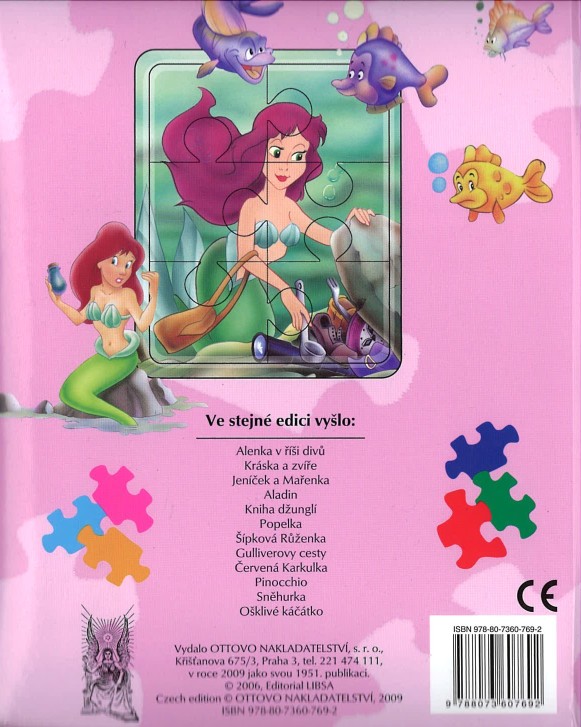 Malá morská víla - 6x puzzle