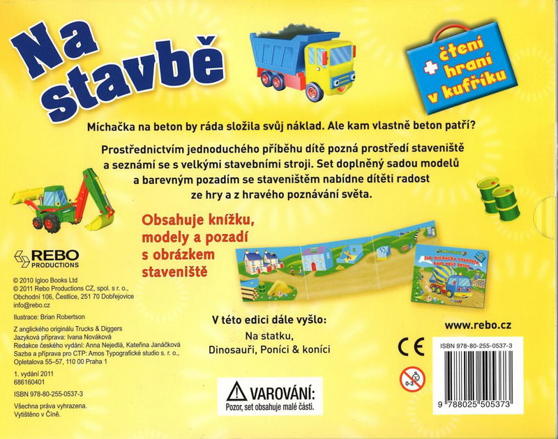 Na stavbě + čtení, hraní v kufříku