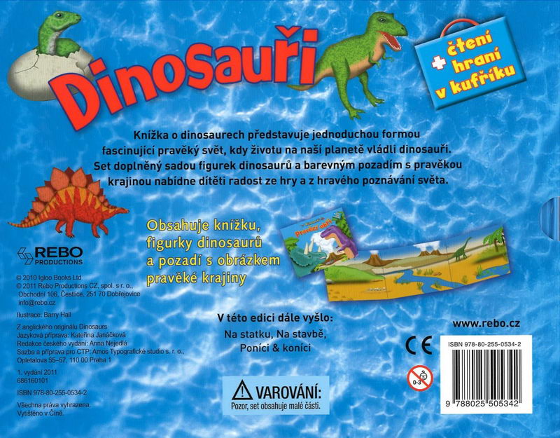 dinosauři + čtení, hraní v kufříku