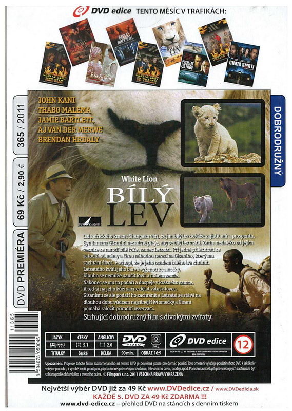 Bílý lev, blu-ray disc BD