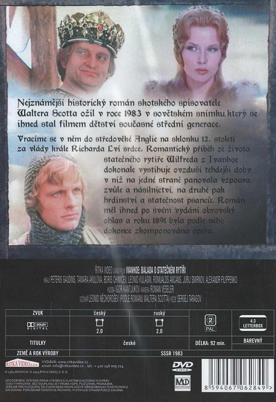 Ivanhoe: Balada o statečném rytíři DVD