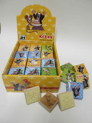 Krtek dřevěná razítka - Krtek na motorce