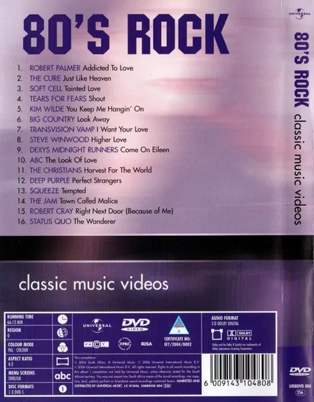 80s Rock  DVD (bazarové zboží)