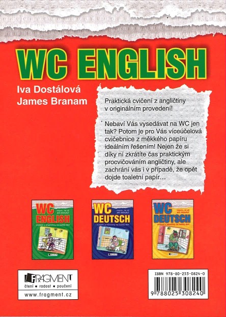 WC English - červená - cvičení z angličtiny na každý den