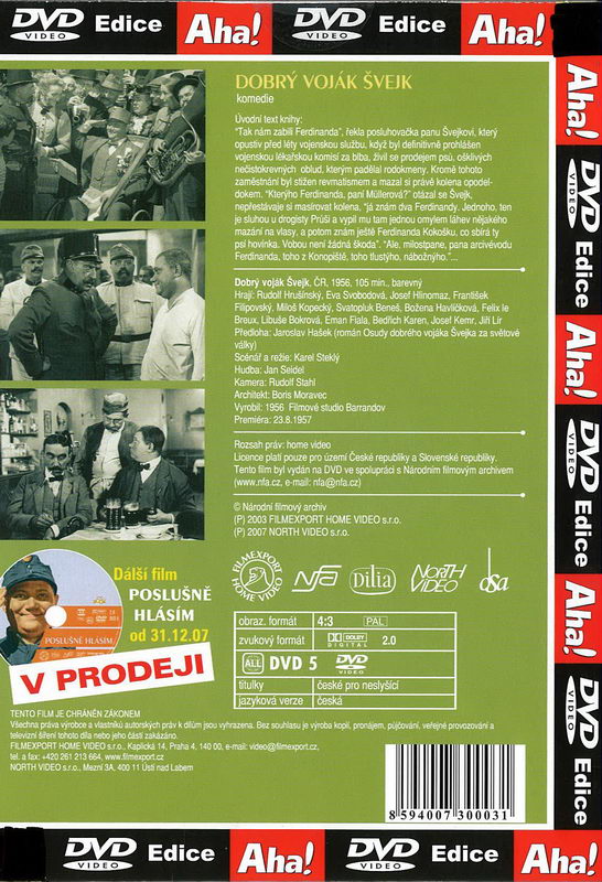 Dobrý voják Švejk DVD