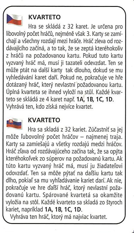 Kvarteto Smetana - karty