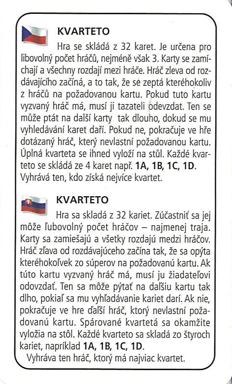 Kvarteto Moto - karty