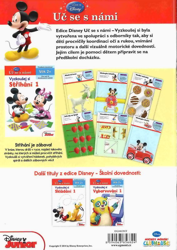 Disney Walt School Skills Vyzkoušej si stříhání 1 Uč se s námi