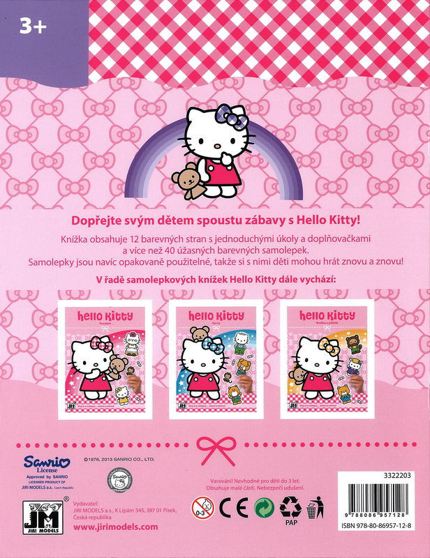 Hello Kitty - Zvířata - samolepková kniha