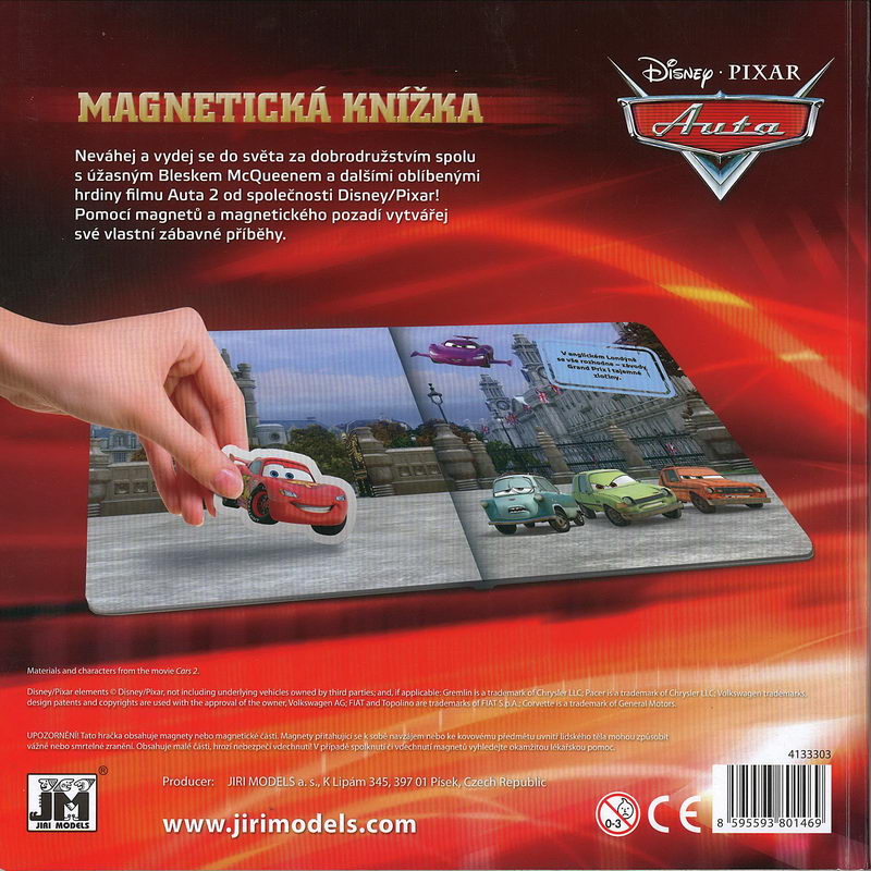 Auta - Magnetická knížka