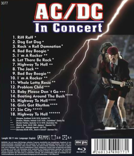 AC/DC In Concert (Blu-ray) BD