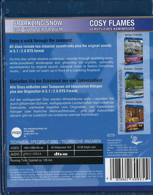 Sparling Snow/Cosy Flames (Blu-ray)